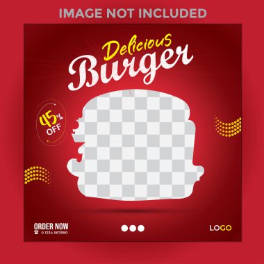 Fast food burger düzenlenebilir vektörü