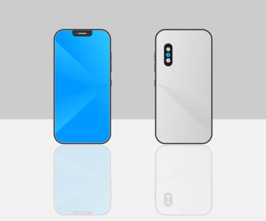 Gerçekçi akıllı telefon modeli. vektör illüstrasyonu