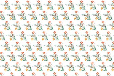 Beyaz arkaplanda zambak deseni