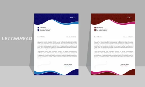 vektör soyut geometrik arkaplan Letterhead şablon tasarımı.