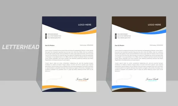 vektör soyut geometrik arkaplan Letterhead şablon tasarımı.