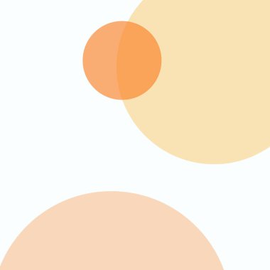 Hafif arkaplanda turuncu ve bej renkli yumuşak çemberler birleşerek, sakin ve çağdaş bir stil hissi veren soyut bir tasarım oluşturur.