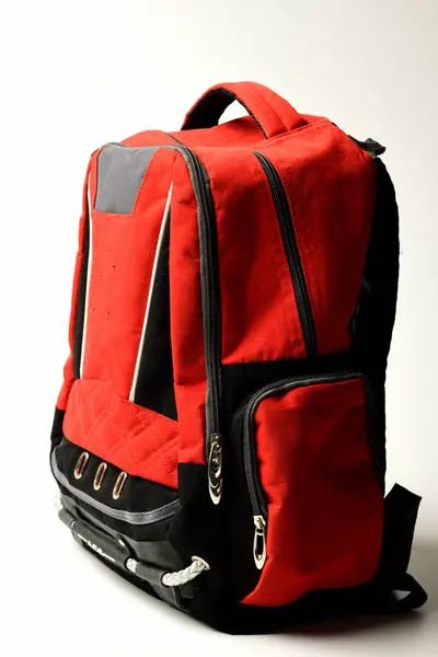 Roter Rucksack Mit Platz Für Werbung — Stockfoto