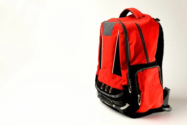 Roter Rucksack Mit Platz Für Werbung — Stockfoto