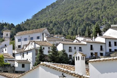 İspanya 'nın Malaga bölgesindeki La Sierra' nın Grazalema köyü