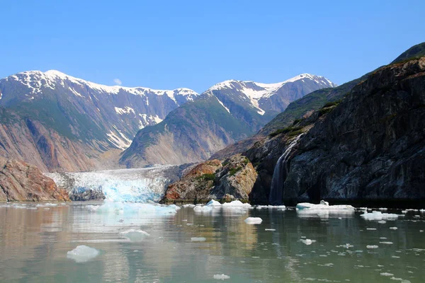Sawyer Glacier Een Gletsjer Boundary Ranges Van Alaska Verenigde Staten — Stockfoto
