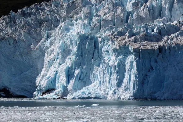 Alaska Glaciar Aialik Glaciar Parque Nacional Kenai Alaska Que Desemboca — Foto de Stock