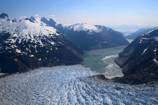Παγετώνας Leconte Από Ένα Αεροπλάνο Μήκους Χιλιομέτρων Στο Εθνικό Δάσος — Φωτογραφία Αρχείου