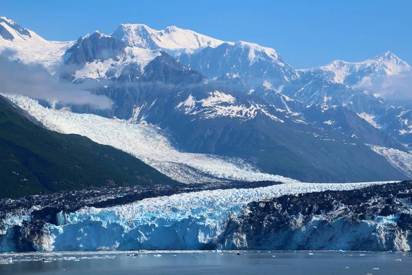 Harvard Glacier Είναι Ένα Μεγάλο Παγετώνα Tidewater Στην Αλάσκα Prince — Φωτογραφία Αρχείου