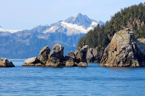 Resurrection Bay Uma Baía Localizada Estado Americano Península Kenai Alasca — Fotografia de Stock