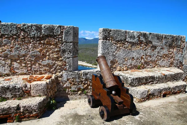 Stock image Cannon of the Castillo de San Pedro de la Roca, Santiago de Cuba, Cuba