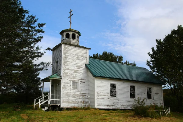 Nicholas Chapel Uma Histórica Capela Ortodoxa Russa Sand Point Alasca — Fotografia de Stock