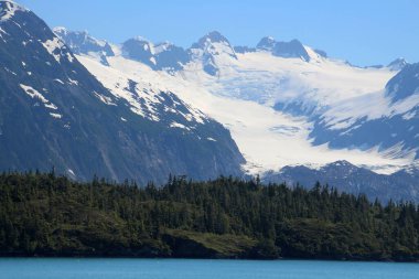 Coastal mountain scenery in Prince William Sound, Alaska clipart