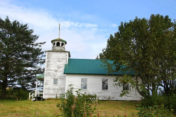 Nicholas Chapel Uma Histórica Capela Ortodoxa Russa Sand Point Alasca — Fotografia de Stock
