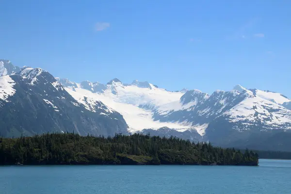 Paisaje Montaña Orilla Del Prince William Sound Alaska Imagen de stock