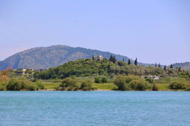 Butrint- Arnavutluk 'un Göl manzarası 