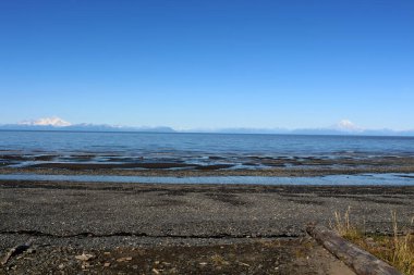 Alaska, Mount Redoubt and Mount Iliamna, Cook Inlet, United States          clipart