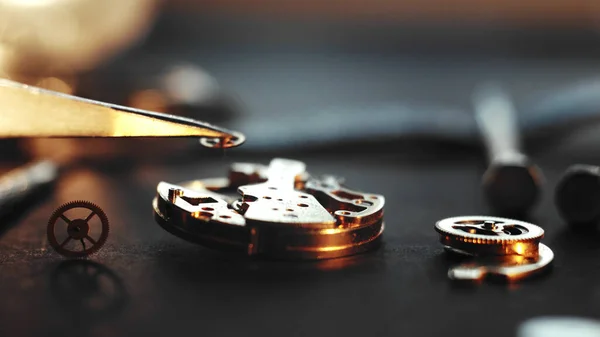 Mekanik saat tamiri, kapatın.