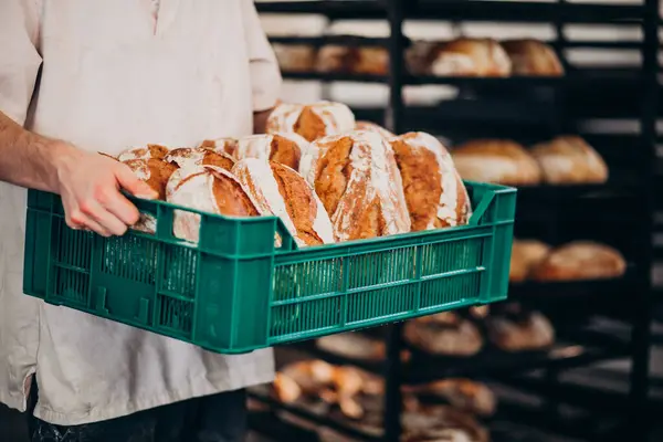 Ekmek Pişirme Endüstrisi Lezzetli Hamur Işleri — Stok fotoğraf