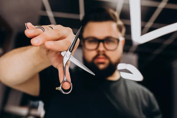 Professional Hairstylist Barber Tools Close — Stock Photo, Image