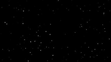 Kayan yıldızlar evrenin kaderi. 4K canlandırması