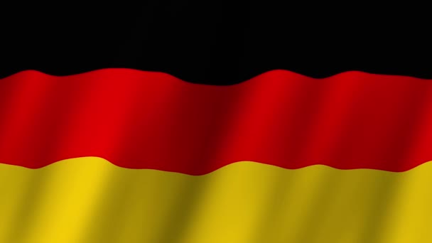 Németország Zászlója Németország Nemzeti Zászló Integetett Német Zászló Videó Hullámzó — Stock videók