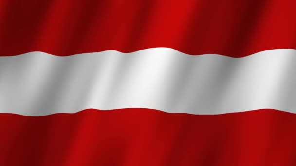Rakouská Vlajka Národní Rakousko Vlajka Mává Vlajka Rakouska Záběry Video — Stock video