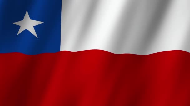 Chile Flagge Chiles Nationalflagge Wird Geschwenkt Die Chilenische Flagge Weht — Stockvideo