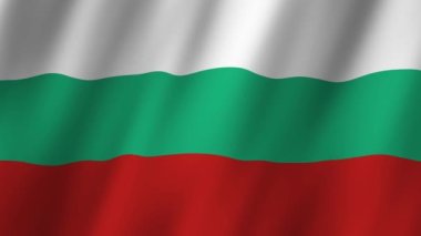 Bulgaristan Bayrağı. Ulusal 3d Bulgaristan bayrağı dalgalanması. Bulgaristan bayrağı rüzgarda sallanan bir video görüntüsü. Bulgaristan Bayrağı 4K Canlandırma
