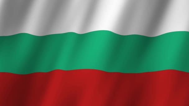 Bulgariens Flagga Nationell Bulgarien Flagga Vinka Flagga Bulgarien Film Viftar — Stockvideo