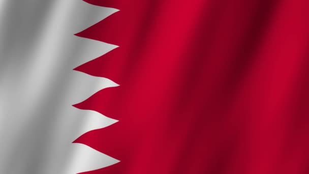 Bahrain Flagge Die Nationalflagge Bahrains Weht Die Flagge Bahrains Weht — Stockvideo