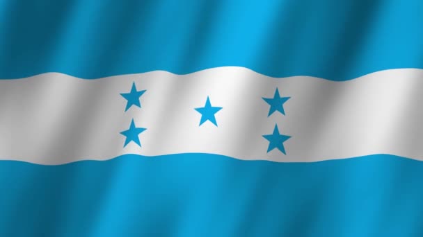 Hondurasská Vlajka Národní Honduras Vlajka Mává Vlajka Honduraského Videa Vlnícího — Stock video