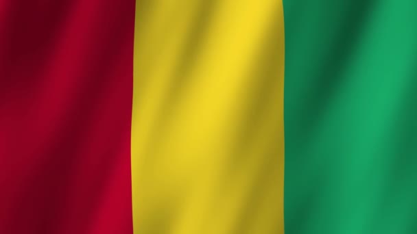 Bandiera Della Guinea Bandiera Nazionale Guinea Sventola Video Della Bandiera — Video Stock