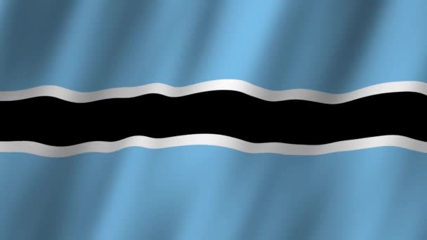 Botswana Vlag Nationale Botswana Vlag Zwaaiend Vlag Van Botswana Beeldmateriaal — Stockvideo