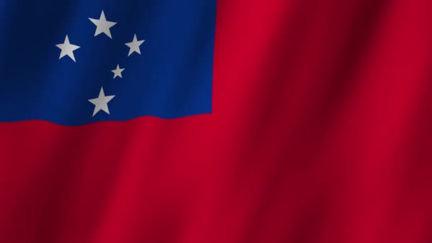 Samoa Vlag Nationale Samoa Vlag Zwaaiend Vlag Van Samoa Beeldmateriaal — Stockvideo
