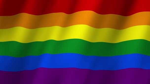 Löjtnant Pride Flag Regnbåge Flagga Viftar Flagga Lgbt Video Viftar — Stockvideo