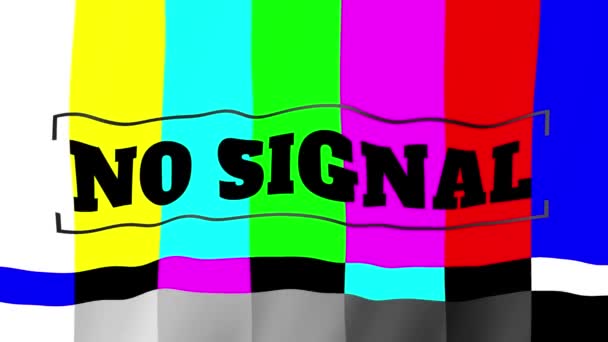 Žádné Mávání Starým Televizním Zázemím Stará Televizní Obrazovka Žádné Signální — Stock video