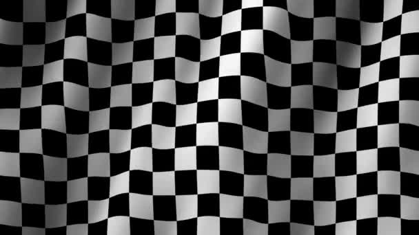 レーシング フラッグ レーシング フラッグ ウィング 風で波動するレーシングビデオのフラグ レーシング4Kアニメーションの旗 — ストック動画