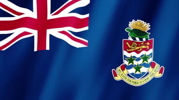 Bandiera Delle Isole Cayman Nazionale Isole Cayman Bandiera Sventola Bandiera — Video Stock