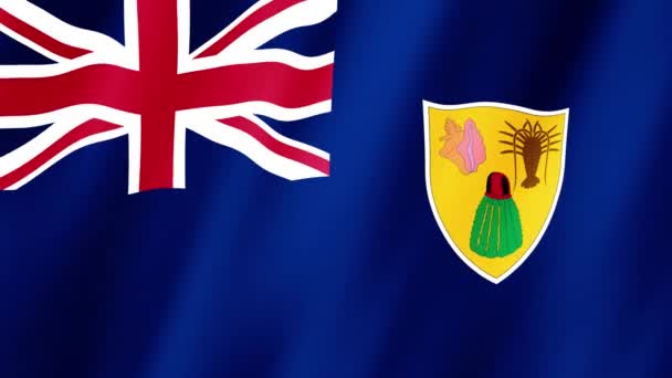 Bandera Islas Turcas Caicos Bandera Nacional Las Islas Turcas Caicos — Vídeo de stock