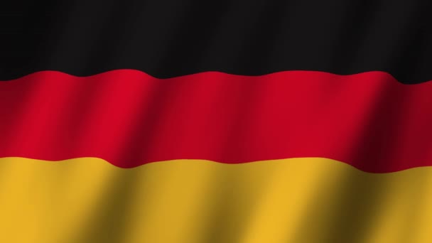 ドイツ国旗 ドイツの国旗 風で波動するビデオ映像 — ストック動画