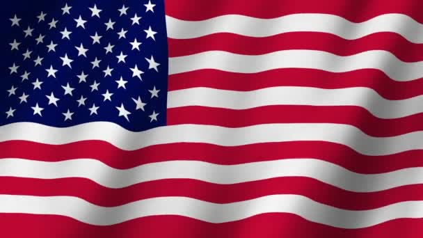 Flaga Stanów Zjednoczonych Flaga Stanów Zjednoczonych Materiał Wideo Machanie Wietrze — Wideo stockowe