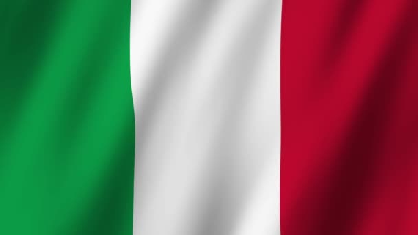 Bandiera Italia Bandiera Italia Filmati Sventolando Vento — Video Stock