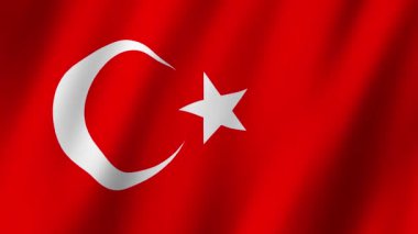 Hindi Bayrağı. Türkiye bayrağı rüzgarda dalgalanan video görüntüsü. 