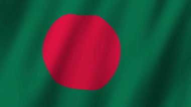 Bangladeş Bayrağı. Bangladeş 'in bayrağı rüzgarda dalgalanan video kaydı. 