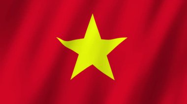 Vietnam Bayrağı. Vietnam 'ın rüzgarda dalgalanan görüntülerinin bayrağı. 