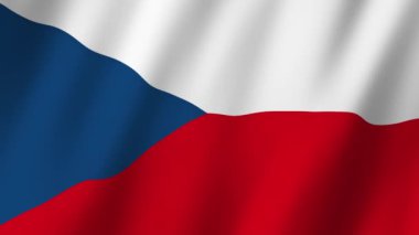 Çek Cumhuriyeti Bayrağı. Çek Cumhuriyeti bayrakları rüzgarda dalgalanan video görüntüleri. 