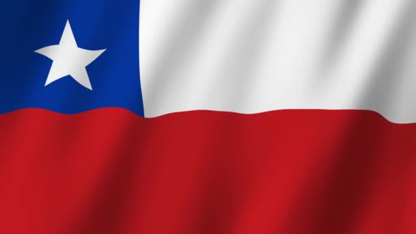Chile Flagge Chile Flagge Filmt Video Das Wind Weht — Stockvideo