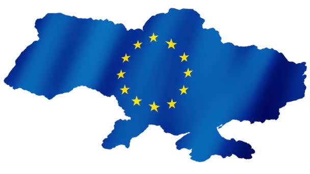 欧盟在乌克兰的视频在风中摇曳 — 图库视频影像