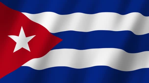 Kuba Flagge Kuba Flagge Weht Wind — Stockvideo